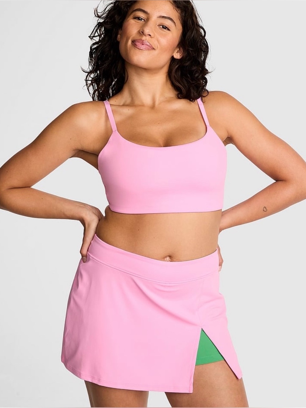 PINK Relay Square-Neck Sports Bra